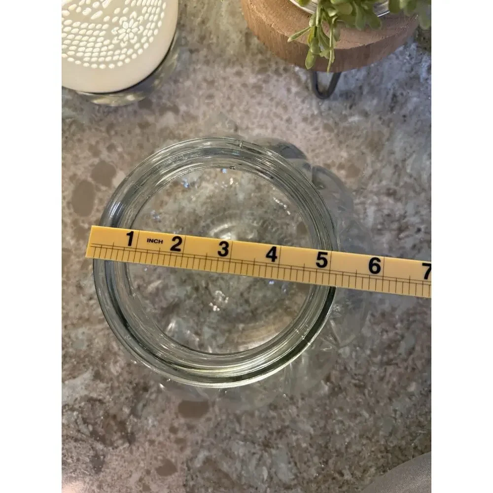 Apothecary Jar Extra Large‎ 7” Wide 6.5” Tall 5” Opening Floral Flower Vase
